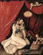 BALDUNG GRIEN, Hans Virgin and Child in a Room oil painting artist